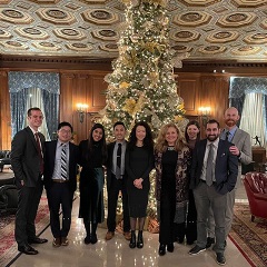 A dinner at the Detroit Athletic Club, hosted by Dr. Luisa DiLorenzo.